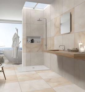 Carreaux émaillés modernes de taille 600x600mm à bas prix corps en porcelaine avec finition brillante utilisé pour l'école - Product Image 4