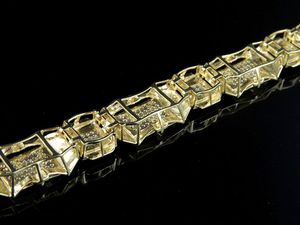 Charm S925 <b>Sterling</b> <b>Silver</b> Fully Iced Out Round Moissanite Diamond Hip Hop Classic Style <b>Bracelet</b> <b>For</b> <b>Men</b> - Product Image 5