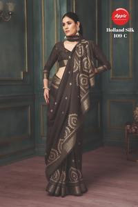 Premium Handloom Holland Silk Sarees Tissu Couleur assortie pour rideaux élégants et designers Holland Silk Saree Luxurious Sarees - Product Image 6