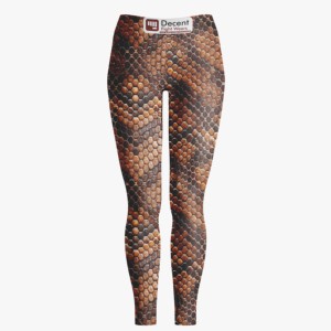 กางเกงโยคะลายงูสำหรับยิมผ้าถักระบายอากาศได้พร้อมโลโก้ - Product Image 1
