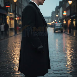 Abrigo Largo Formal de un Solo Pecho para Hombre, Ropa Formal de Alta Calidad, Abrigo Largo para Hombre Hecho en Pakistán - Product Image 5