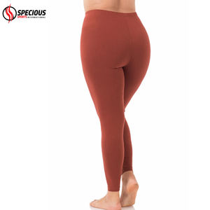 Leggings de Yoga Largos para Mujer, Hechos a Medida al por Mayor, Spandex/Poliéster, Elásticos en Cuatro Direcciones, Color Sólido, Tallas Grandes, Oscuros - Product Image 3