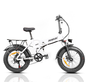 Nouveau vélo électrique pliable PASELEC, pneus larges de 20 pouces, moteur sans balais 500W, freins à disque, 7 vitesses - Product Image 1