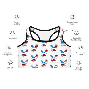 Sujetador Deportivo de Tallas Grandes para Niñas, para Correr, Gimnasio y Yoga - Compresión Transpirable con Logotipo Frontal, Alta Sujeción, Ecológico - Product Image 1