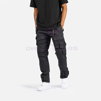 Pantalon de travail décontracté pour homme, multi-poches, imperméable, à faible élasticité à la taille, en coton, pour la chasse en plein air, la randonnée tactique