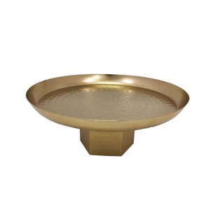 Présentoir à gâteau de forme ronde en métal à un étage fini doré au design antique pour anniversaire, événement, fête, vente en gros en vrac - Product Image 2