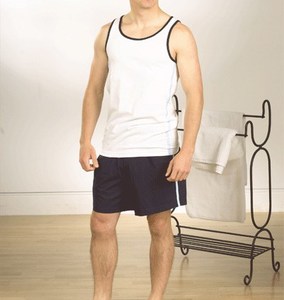 Men's 100% Cotton Pyjamas Vest <b>Top</b> & Shorts Bangladesh Factory RKG Fashion <b>Net</b> - Product Image 1
