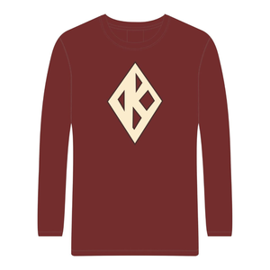 T-Shirt a Maniche Lunghe Kappa Alpha Psi Diamond K Crimson 1911 in Cotone Premium, Maglietta Fraternità Greca, Fornitore Autorizzato Nupe Apparel - Product Image 3