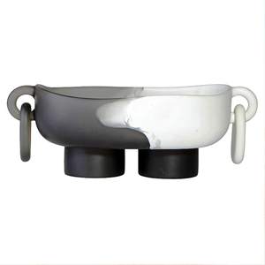 Cuencos para Servir de Resina Hechos a Mano con Remolino Naranja Largo, Pulidos, Ecológicos, de Origen Indio, Aptos para Lavavajillas, Estilo Europeo Moderno - Product Image 5