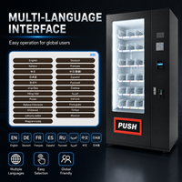 Máquina Expendedora de Snacks con Pago por Código QR, Pantalla Táctil, Dispensador de Bebidas y Papas Fritas, Gran Capacidad para Tiendas de Conveniencia, 24 Horas