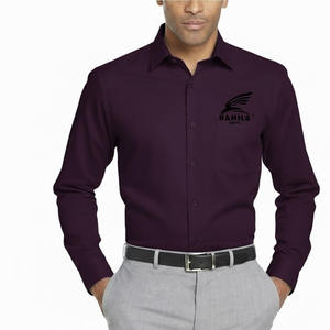 Chemises habillées formelles pour hommes Chemises d'affaires à manches longues de coupe régulière pour hommes Chemises d'affaires formelles en polyester/Stock. - Product Image 4