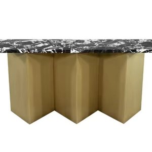 Mesa de consola de gran venta de diseño Popular para sala de estar, mesa de esquina de mármol y Metal sólido de la mejor calidad - Product Image 1