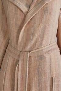 เสื้อคลุมอาบน้ำผ้าฝ้ายตุรกีซานโตรินี สีบลัช มีฮู้ด - Product Image 4