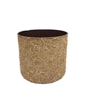 Pots de jardin d'herbes d'intérieur décoratifs couleur marron jardinière en paille de fer Pots au design moderne pour la décoration de la maison - Product Image 4