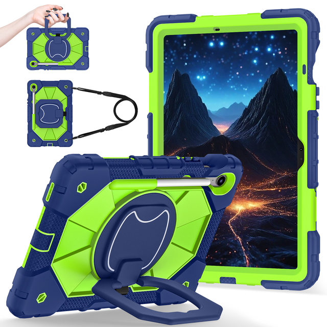 PC Silicone Tablet Case with Pen Slot 360 Kickstand for Samsung Galaxy Tab S10 Lite S10 FE S9 FE S9