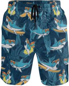 Shorts de sport pour hommes en spandex à impression numérique en gros pour la pêche, le surf, la randonnée, shorts de surf personnalisés avec logo - Product Image 3