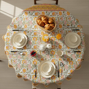 Khushboo <b>TABLE</b> CLOTH Natural Style Floral Print Home Decoration Wedding Garden Party <b>Table</b> <b>Runner</b> <b>Placemat</b> - Product Image 3