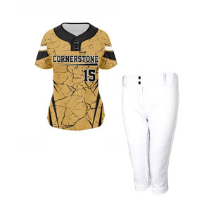 Camiseta de béisbol personalizada para mujer, transpirable, 100% poliéster, ropa deportiva, logotipo del equipo, conjunto de uniforme de softbol de talla grande, alta calidad - Product Image 1