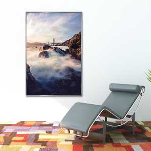 Marco Metálico Plateado de 70 x 100 cm para Fotos y Pósters con Soporte de Exhibición - Product Image 2