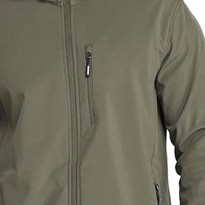 Veste Softshell Homme Personnalisable Hiver à Capuche en Toile Imperméable Respirante Coupe-Vent Sports de Plein Air Logo Avant - Product Image 3
