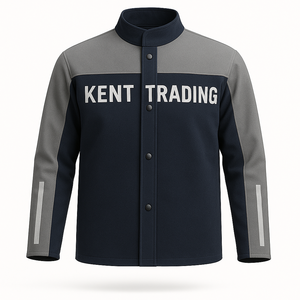 Manteau de sécurité durable avec bouclier thermique, veste de soudage en cuir fendu avec manches réfléchissantes, vêtements de travail résistants aux flammes pour les soudeurs - Product Image 1