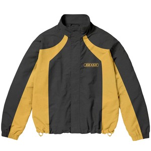 Vêtements de sport personnalisés veste et short en nylon avec logo brodé de couleur noire pour jogging unisexe personnalisé - Product Image 1