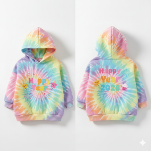 Sudadera con Capucha de Forro Polar Bordada Personalizada para el Año Nuevo 2026 |   Ropa Urbana Premium |   Diseño Festivo |   Unisex |   Suministro al por Mayor OEM - Product Image 2