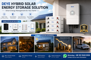 อินเวอร์เตอร์ไฮบริดเฟสเดียว Deye รุ่น SUN-3.6/5/6/8K-SG05LP1-EU-AM2-P สำหรับใช้ในบ้าน จัดส่งภายใน 3-7 วัน (สินค้า EU) - Product Image 2