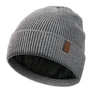 Bonnet d'hiver chaud de haute qualité avec logo personnalisé pour unisexe, vente chaude, bonnets unis vierges pour l'extérieur en gros - Product Image 3