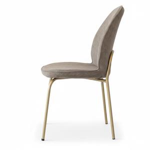 Chaise de salle à manger contemporaine et élégante MONZA – Tissu doux au toucher, pieds en métal massif, idéale pour les hôtels et les restaurants - Product Image 3