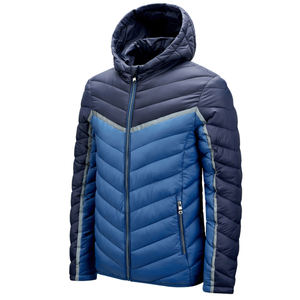 Veste matelassée réversible de haute qualité pour hommes, tissu tricoté fin à logo personnalisable, hiver, manches longues, respirant, coupe-vent - Product Image 6
