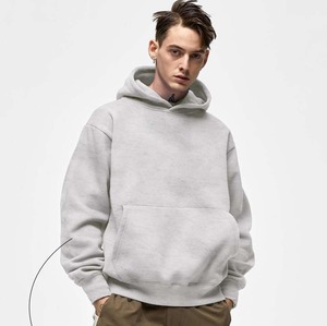 เสื้อมีฮู้ดสำหรับผู้ชายผ้าฝ้าย80% 20% ผ้าโพลีเอสเตอร์แบบสวมหัวไม่มีเชือกโอเวอร์ไซส์ - Product Image 5