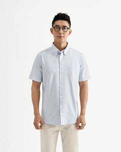 Camisa transpirable de otoño ajustada informal sólida de manga corta para hombre de Routine Vietnam - Product Image 1