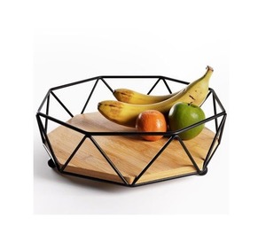 Elegante cesta de frutas y verduras de hierro de nuevo aspecto con un diseño contemporáneo que complementa cualquier decoración de cocina - Product Image 6
