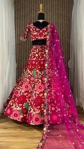 Ropa de Boda nupcial última llegada 2025 mejor calidad diseñador pesado dos tonos seda Lehenga Choli mejor precio proveedor de Surat - Product Image 5