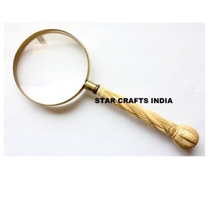 High Quality Wood Handle Reading <b>Magnifying</b> <b>Glass</b> Easy to Carry Handheld Wholesale Bifocal Optical <b>Magnifier</b> for Gift Reading - Product Image 2