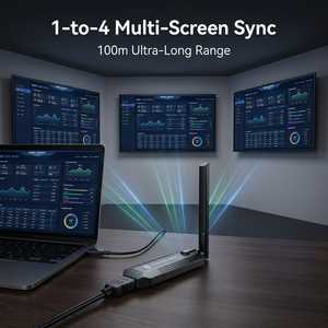 Transmisor y Receptor Inalámbrico HD de Doble Banda de 100 m, Extensor de Video HD 1080P <span class=keywords><strong>para</strong></span> Proyector, <span class=keywords><strong>Adaptador</strong></span> de Video <span class=keywords><strong>para</strong></span> <span class=keywords><strong>TV</strong></span>/Proyector - Product Image 4