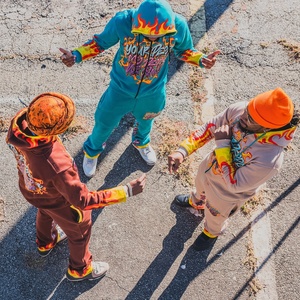 Custom Sweat Jogger Stacked Pants <b>Set</b> Tracksuits 2 <b>Pc</b> Sweatsuits Distressed Embroidery Hoodie and Flared Sweatpants <b>Sets</b> for Men - Product Image 2