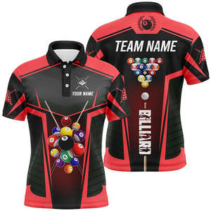 เสื้อกีฬาแขนยาวสำหรับผู้ชายเสื้อทีมบิลเลียดเสื้อ PBJ-0092พิมพ์ลายสีระเหิดออกแบบโลโก้ได้ตามที่ต้องการ - Product Image 2