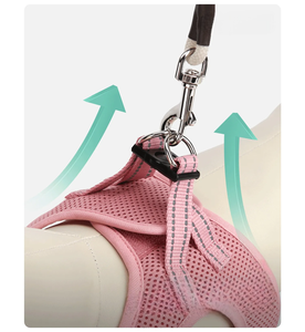 Breathable Nylon Dog Harness Small Size Buckle Closure Simple Style for Dogs - Product Image 4