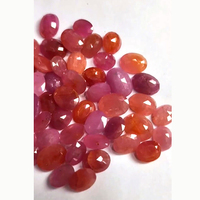 Lot de 47 pierres précieuses en rubis naturel de haute qualité, taille ovale 10mm 15mm, 196 carats, pour la fabrication de bijoux, pierres précieuses roses en vrac, Iroc Sales, logo personnalisé
