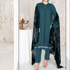 Salwar Kameez de Alta Calidad para Mujer, Estilo Indio y Pakistaní, Vestido de Lana de Última Moda de la India y Pakistán, Riaz Arts D-06 - Product Image 1