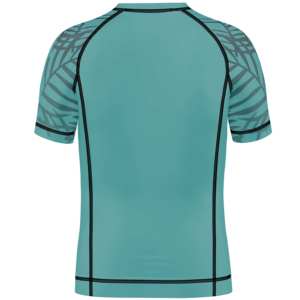 Vente en gros de t-shirts de compression MMA pour hommes, manches courtes, respirants, écologiques, avec Spandex/Nylon - Product Image 2