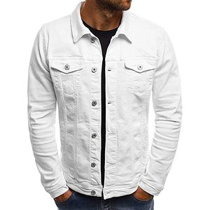Vestes en jean fabriquées en usine sur mesure à la mode pour hommes Motif imprimé d'hiver Offre Spéciale Prix compétitif Techniques lavées - Product Image 1