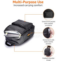 Sac à dos de voyage décontracté et tendance pour l'école, avec port de chargement USB, fermeture éclair, multiples compartiments de rangement, pour ordinateur portable, livres, équipement, et ceinture à coussin d'air