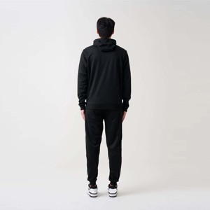 Mens <b>Black</b> Slim Fit Tech Fleece Tracksuit Modern Style, Durable, and Great for Gym, Jogging, and Relaxed Casual Wear - Product Image 4