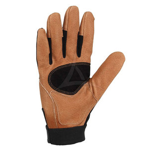 Mechanic Gloves Adjustable Wrist Secure Fit Leather Neoprene Silicone-free for <b>Mechanical</b> and Utility Work - Product Image 2