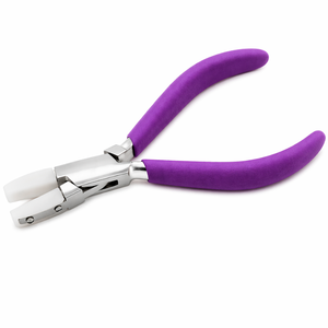 Nylon Jaw Pliers Jewelry Making Tool Non Scratch Flat Nose Pliers <b>Soft</b> Jaw <b>Wire</b> Wrapping Tool Purple Grip - Product Image 3