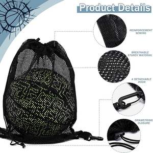 Logotipo personalizado impermeable deporte cordón mochila cremallera malla bolsillos promocional sólido natación baloncesto bolsa con cordón - Product Image 6