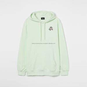 100% nouveau coton lourd recadrée Double fermeture éclair à capuche brodé unisexe conception personnalisée pour la saison d'hiver surdimensionné fermeture éclair à capuche - Product Image 2